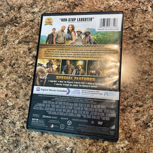 Jumanji Welcome to the Jungle DVD Digital Movie Included Dwayne Johnson Action - Picture 2 of 5